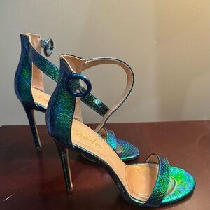 Women's Blue Green Stiletto Heels